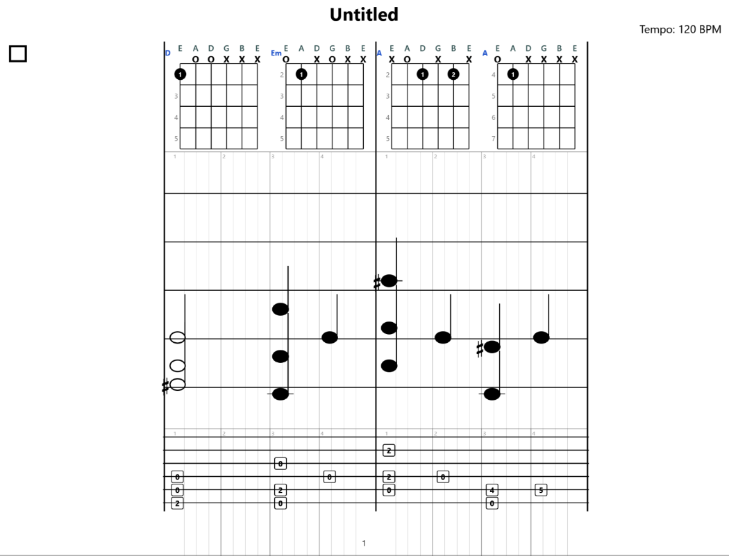 Guitar Sheets preview