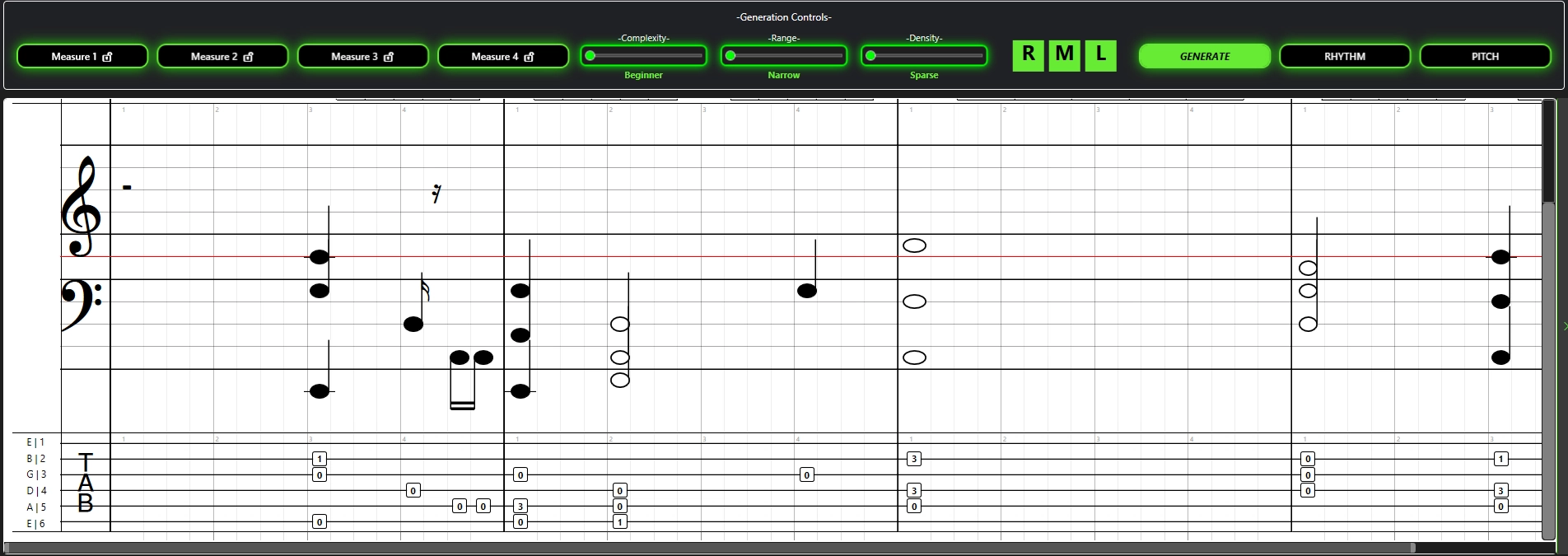 DeputIE guitar tablature workspace