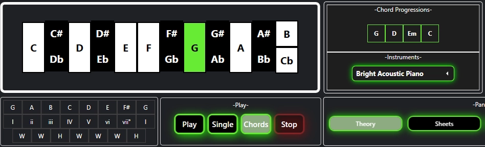 DeputIE chord progression workspace
